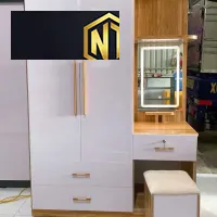 TỦ QUẦN ÁO KÈM BỘ BÀN GHẾ MAKEUP GIÁ HỮU NGHỊ LONG THÀNH